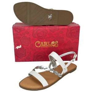 Carlos Santana Radley Faux Leather Slingback Womens Sandals Size 10M